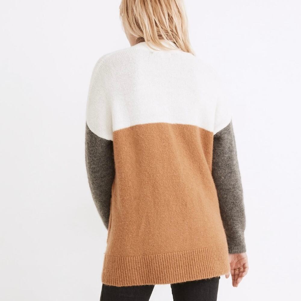 NWT Madewell Allston Double-Button‎ Cardigan Sweater in Colorblock Size XS - Picture 2 of 7